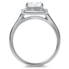 2.25 CTW Cushion Cut Halo CZ Engagement Ring Set