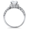 1.70 CTW Pave Split Shank Halo CZ Ring