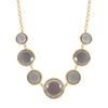 Gold Large Acrylic Crystal Fashion Necklace