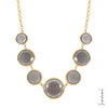 Gold Large Acrylic Crystal Fashion Necklace