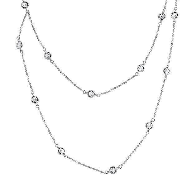 36 inch CZ by the Yard Sterling Silver Necklace
