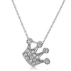 Sterling Silver Cubic Zirconia Crown Necklace