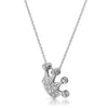 Sterling Silver Cubic Zirconia Crown Necklace