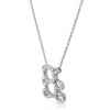 Silver CZ Cubic Zirconia Teddy Bear Necklace