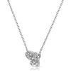 Silver Mini Butterfly CZ Pendant Chain set