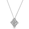 Sterling Silver CZ Kite Medallion Necklace Set