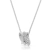 Silver CZ Goldfish Pendant and Necklace Set