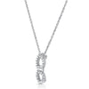Silver CZ Sunglasses Fashion Necklace