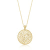 14K Gold Tone Floral CZ Necklace