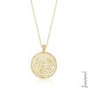 14K Gold Tone Floral CZ Necklace