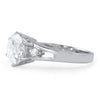 2.60 CTW Modern Sterling Silver 3 Stone CZ Ring