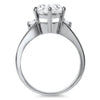 2.60 CTW Modern Sterling Silver 3 Stone CZ Ring