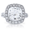 5.5 Carat Cushion Cut Cubic Zirconia Statement Ring