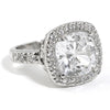 5.5 Carat Cushion Cut Cubic Zirconia Statement Ring