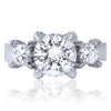 2.75 CTW 3 Stone Engagement Ring in Tulips Setting