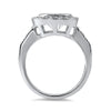 3.40 CTW Cushion Cut CZ Halo Ring