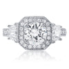 2.15 CTW Fancy Octagon Halo CZ Engagement Ring