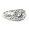 2.15 CTW Fancy Octagon Halo CZ Engagement Ring