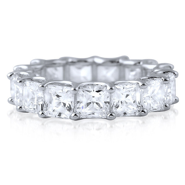 6.5 CTW Oversized Princess Cut CZ Eternity Band