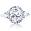 2.90 CTW Oval Cut Cubic Zirconia Silver Fashion Ring