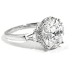 2.90 CTW Oval Cut Cubic Zirconia Silver Fashion Ring