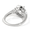 2.90 CTW Oval Cut Cubic Zirconia Silver Fashion Ring