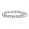 Silver Signity CZ Fancy Eternity Ring Stackable