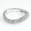 Sterling Silver Modern Curved CZ Pave Band