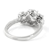 2 CTW 3 Stone Oval Cut Halo CZ Engagement Ring