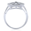 Sterling Silver Floral Design CZ Fashion Ring