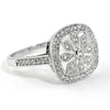 Sterling Silver Floral Design CZ Fashion Ring