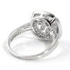 Sterling Silver Floral Design CZ Fashion Ring
