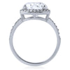 4.28 CTW Ideal Cut Sterling Silver CZ Halo Ring