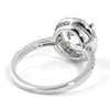 4.28 CTW Ideal Cut Sterling Silver CZ Halo Ring