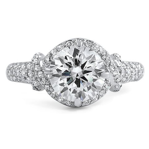 2 Carat Flawless 5A CZ Woven Engagement Ring