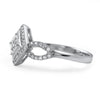 Silver CZ Micropave Womens Fashion Ring