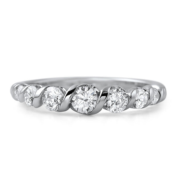 CZ Braided Sterling Silver Fashion Band