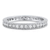 925 Silver Signity CZ Bead Set Eternity Band