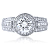 2.05 CTW Modern Simulated Diamond Halo Ring
