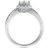 Sterling Silver Cubic Zirconia Halo Promise Ring