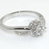 Sterling Silver Cubic Zirconia Halo Promise Ring