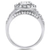 4.68 CTW Fancy Sterling Silver CZ Cocktail Ring