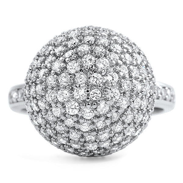 Signity CZ Pave Set Igloo Dome Fashion Ring