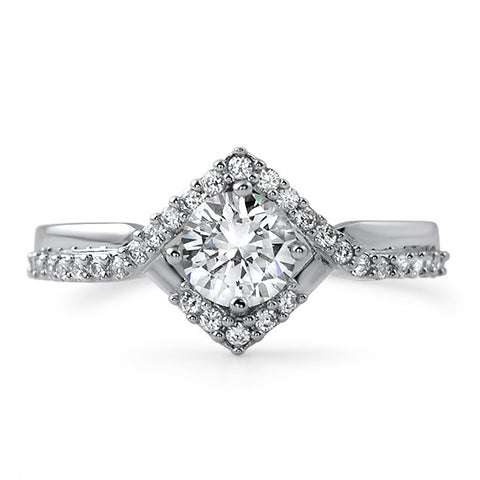 1.33 CTW Geometric Modern Engagement Ring