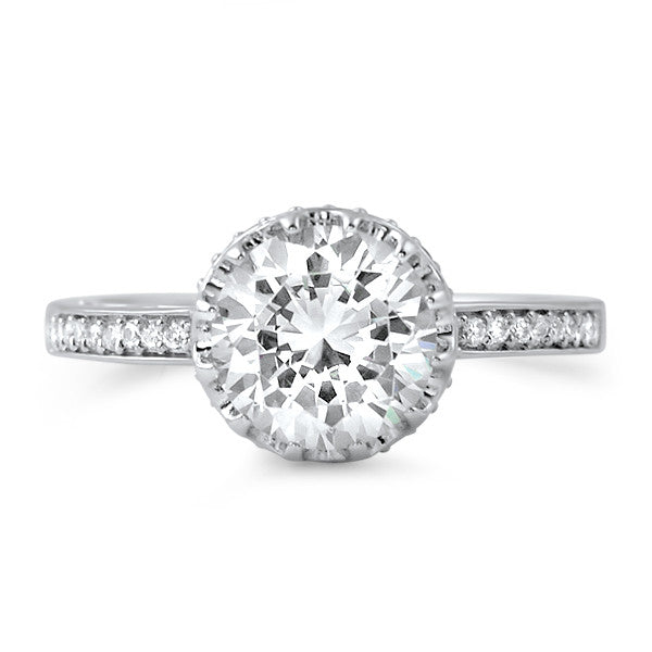 2.45 CTW Solitaire CZ Ring in Crown Setting