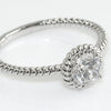 Silver Braided 0.50 Carat CZ Solitaire Ring