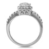 2.10 CTW Cushion Cut CZ Halo Split Shank Ring