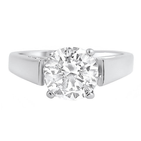 2.04 Carat 5A Flawless CZ Solitaire Ring