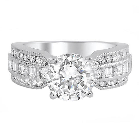 2 Carat Fancy Solitaire 5A CZ Engagement Ring