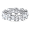 Fancy Cubic Zirconia Sterling Silver Eternity Ring